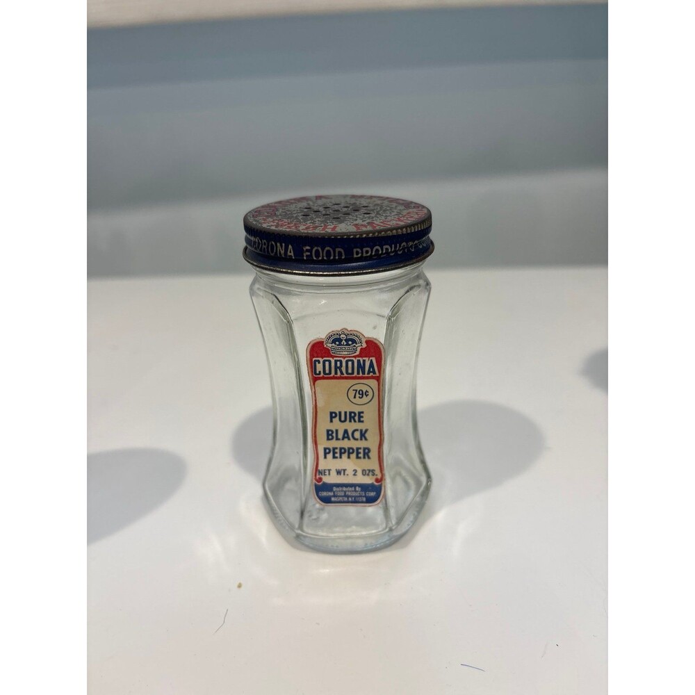Corona glass, pure black pepper jar